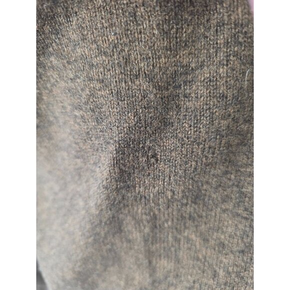 Vintage Scottish Flag Hawick Lambswool V-Neck Sweater Mens Sz S/M Brown 70s/80s - Picture 8 of 8